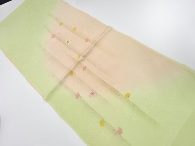 大特価品　未使用品　正絹　刺繍　丹後ちりめん　帯揚げ